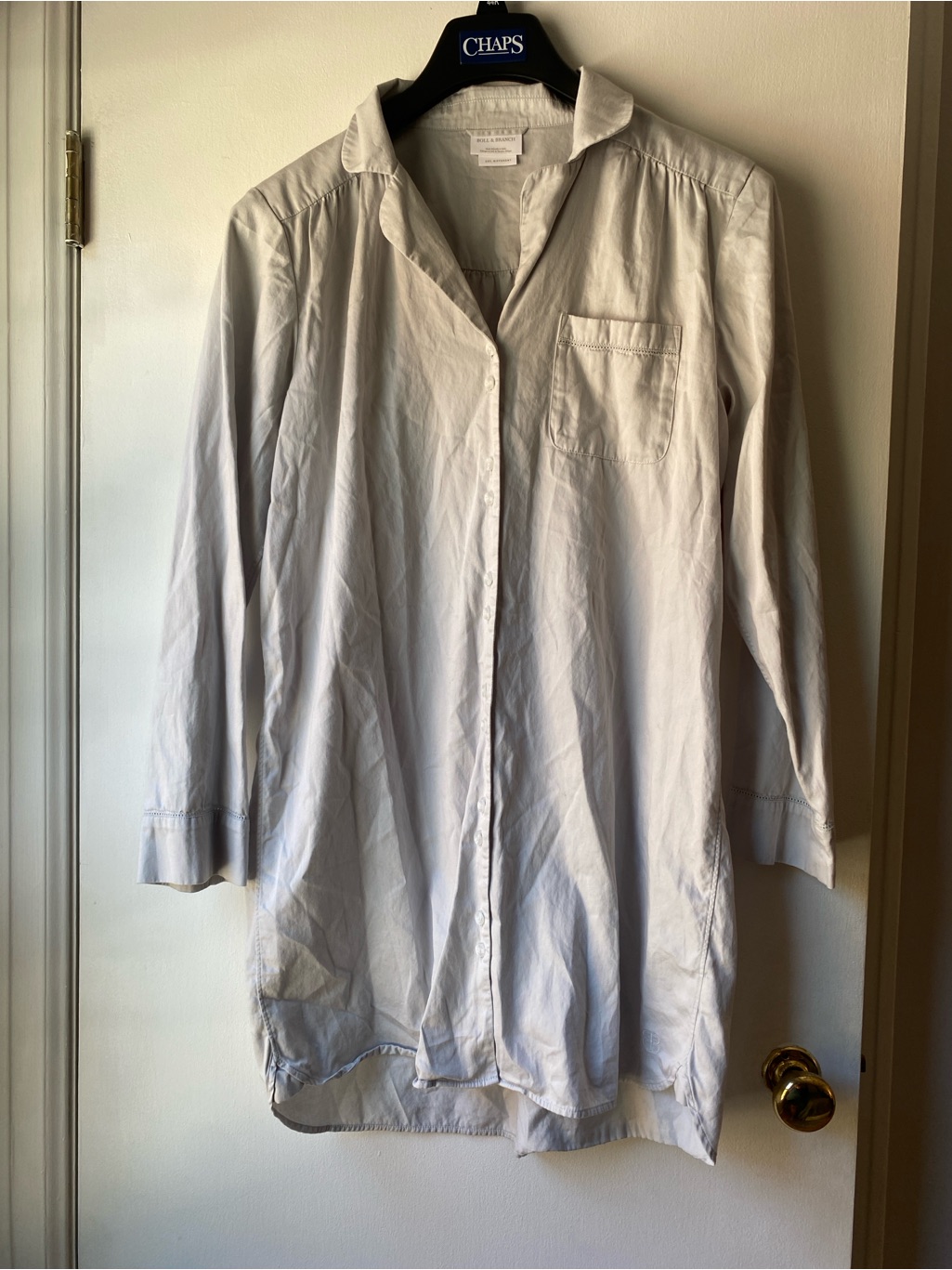 Everyday Button-Front Sleep Shirt - Light Gray — image 2 of 4